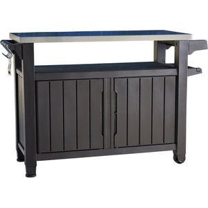 Keter - Unity XL - BBQ Tafel - Grafiet - Kunststof - 134x52x90cm