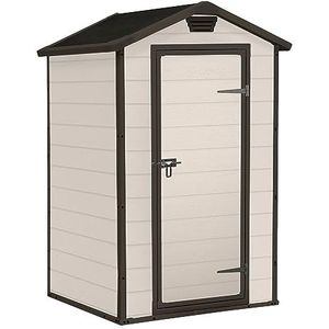 Keter Manor Outdoor Plastic Tuin Opbergschuur, Beige, 1,2 x 0,9 m