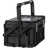 Keter Connect Cantilever Toolbox Gereedschapskoffer - 26L - 56,5x31,7x25,1cm - Zwart