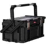 Keter Connect Cantilever Toolbox Gereedschapskoffer - 26L - 56,5x31,7x25,1cm - Zwart