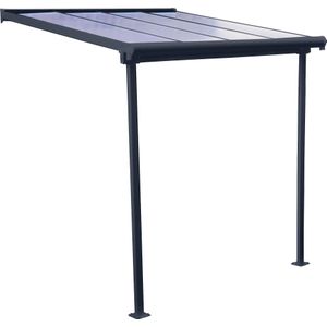 Canopia Aluminium Terrassenüberdachung mit Doppelstegplatten Sierra anthrazit 230 x 230 cm - Palram