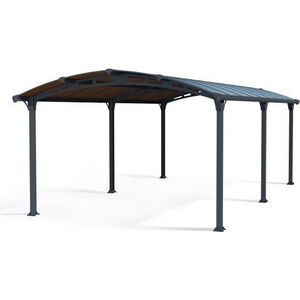 Palram |canopia - Carport Arcadia - Enkel - Donkergrijs/brons - 650x360cm