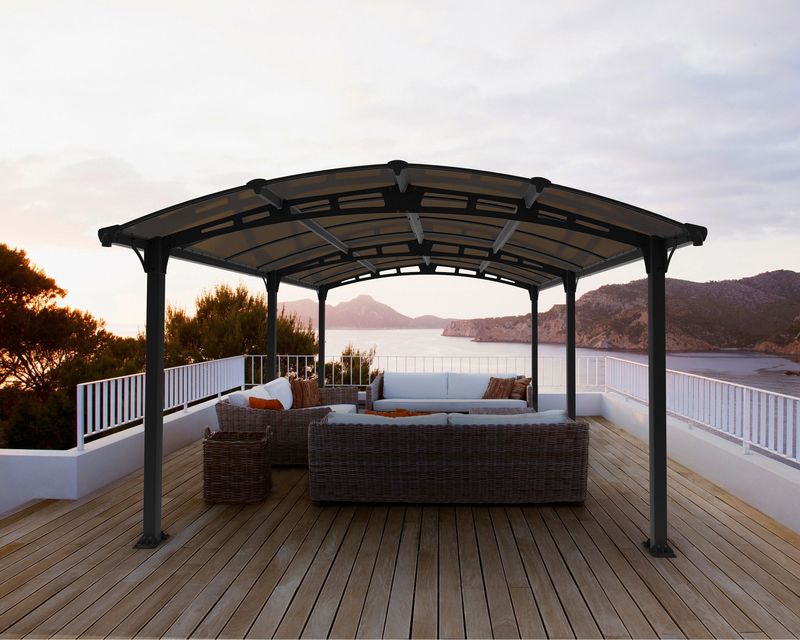 Pavillon Tuscon 5000 Alu Grau 359x507cm
