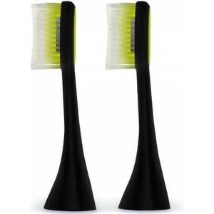 ToothWave - Opzetborstels - Zwart - Soft/Large - 2 stuks
