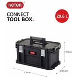 Keter - Connect Toolbox - Gereedschapskoffer - Zwart - 54x31,2x27,5cm