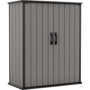Keter - Premier Tall Opbergkast - Grijs - 139,5x77x170cm - Onderhoudsvrij