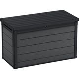 Keter - Cortina Aufbewahrungsbox - 151.7x72.5x90cm - 757 Liter Fassungsvermögen - Kunststoff - Grau - Holzoptik - einfach zu montieren