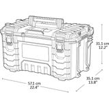 Keter - Pro Gear Toolbox - Zwart - 57,1x35,6x31,6cm - IP65 Water- en Stofdicht