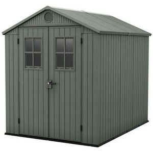 Keter Darwin 68 Tuinhuis - dubbele deuren + ramen - 190x244x221 - Groen