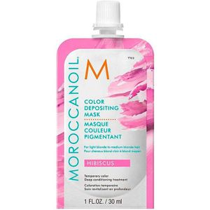 Moroccanoil Color Depositing fijn voedend masker zonder permanente kleurpigmenten Hibiscus 30 ml