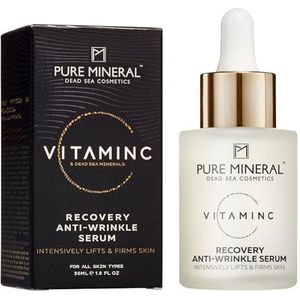 Pure Mineral - Anti-Rimpel Vitamine C Herstel Serum voor Rijpe Huid - Liftend Effect, Dode Zee Mineralen, Zichtbare Rimpelreductie - Zonder siliconen, sulfates, parabens - 30ml