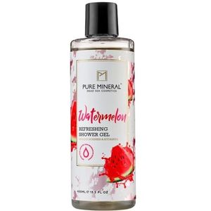 Pure Mineral - Watermeloen Douchegel - Hydratatie en Vitaliteit - Rijk aan Antioxidanten - Voor Alle Huidtypes - Zonder siliconen, sulfaten, parabenen - 400ml