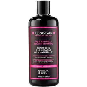 Kerargan - Keratine en arganolie shampoo ter versterking en bescherming van je haar - ideaal voor het gladmaken - voor droog en beschadigd haar - zonder sulfaten, parabenen en siliconen - 500 ml