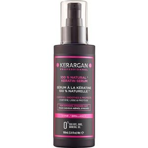 Kerargan - Ultra Herstellend Haarserum met Keratine voor Beschadigd Haar - Beschermend, Gladmakend - Natuurlijke Oliën van Ricinus, Macadamia, Argan - Zonder Sulfaat, GMO, Minerale Olie - 100ml