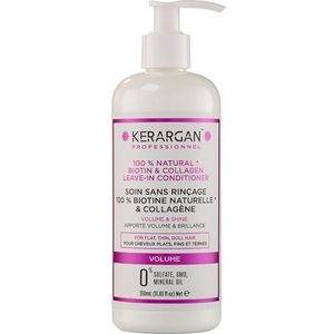 Kerargan - Dagelijkse Volumiserende Leave-in Verzorging met Biotine & Collageen - Voor Fijn, Plat, Dof Haar - Hydratatie, Glans - Zonder Sulfaat, GMO, Minerale Olie - 350ml