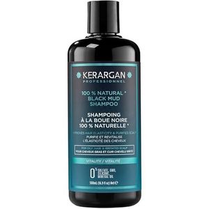 Kerargan - Revitaliserende Shampoo met Zwarte Modder uit de Dode Zee voor Vet Haar en Geïrriteerde Hoofdhuid - Zuivert en Revitaliseert - Zonder Sulfaat, GMO, Siliconen, Minerale Olie - 500ml