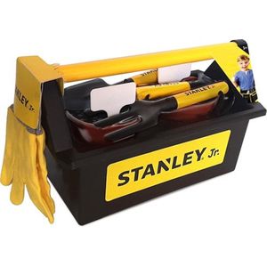 Stanley Garden Tools Kids - 9 Teile - inkl. Koffer, Handkelle, Handharke, Gartengabel, Gartenschaufel, Arbeitshandschuhe, Pflanzenetiketten und Topf