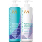 Blonde Perfecting Purple shampoo & conditioner in een halve-literset van Moroccanoil