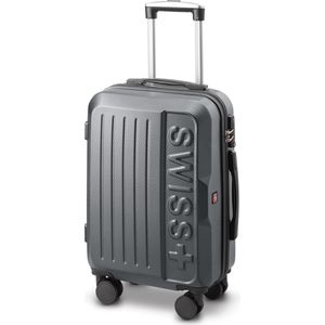 Swiss - Lausanne - Handbagage koffer - 4 Wielen - TSA-Cijferslot - Grijs