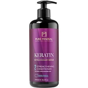 Pure Mineral - Conditioner met Keratine voor Zacht en Sterk Haar - Ontwarrend, Voedend, Anti-Frizz - Zonder sulfaten, parabenen, petrolaten - 500ml