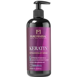 Pure Mineral - Leave-In Conditioner met Keratine voor Stralend Haar - Hydraterend, Ontwarrend, Beschermend - Zonder sulfaten, parabenen, petrolaten - 350ml