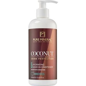 Pure Mineral - Leave-In Conditioner met Kokosolie - Hydratatie en Glans voor Droog Haar - Zonder sulfaten, parabenen, petrolaten - 350ml
