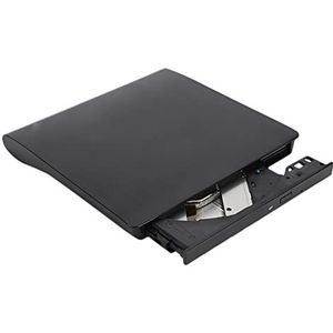 Externe cd-drive, foutcorrectiefunctie ultradunne supersnelheid 3.0 blauw licht USB 3.0-poort externe dvd-drive voor laptop(zwart)