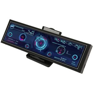 PC-temperatuurweergave, Aluminiumlegering 8,8 Inch Thema-editor Type C-interface Computer CPU-monitor voor Chassis (Zonder aanraking)