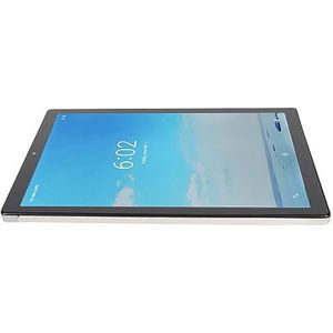 HD-Tablet, 2MP Voorkant 5MP Achterkant 6GB 128GB 10 Inch Tablet 5G WiFi Dual SIM Dual Standby Aluminiumlegering Glas voor Kijken voor 10.1 (Zilver)