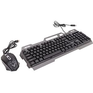 BROLEO Toetsenbord en Muis, Getelegrafeerde Kleurrijke Lichte Toetsenbord Muis Combo Ergonomisch 104 Sleutels