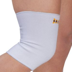 Uriel - Kniebandage Kind - Kniebrace met stevige ondersteuning - Past links & rechts - Unisex - Wit - Maat S