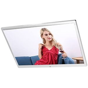 15,2-inch Digitale Fotolijst, Elektronisch Fotoalbum, Witte Aluminiumlegering, Dubbele Modusbediening, Multifunctioneel met Afstandsbediening voor Woonkamer voor Kantoor