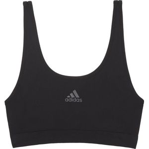 Adidas - Scoop Lounge Bra - Sport BH - Zwart - 89% Polyamide, 11% Elastaan