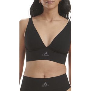 Adidas Sports Underwea Dames Longline Plunge Bra Bustier, zwart, XS
