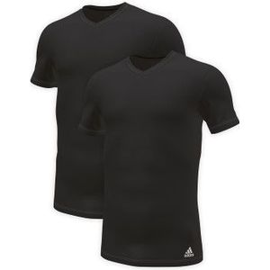Adidas - V-Neck Thermoshirt - Zwart - 2 Pack - Katoen Elastaan