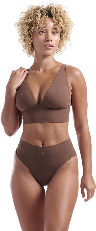 Adidas - Thong - Ondergoed - Toasted Mocha - 89% Polyamide 11% Elastaan