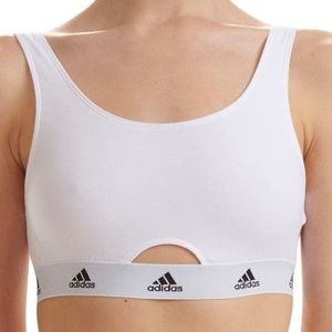 Adidas - Scoop Bralette - Sport BH - Wit - 95% Katoen, 5% Elastaan
