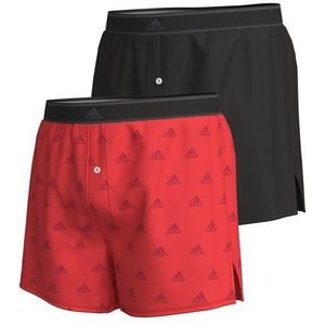 Adidas heren 2P wijde boxershorts active core zwart & rood