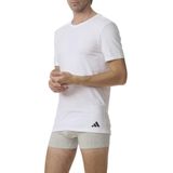 Adidas - Men Active Flex Cotton - Ondershirt - Wit - 2-Pack