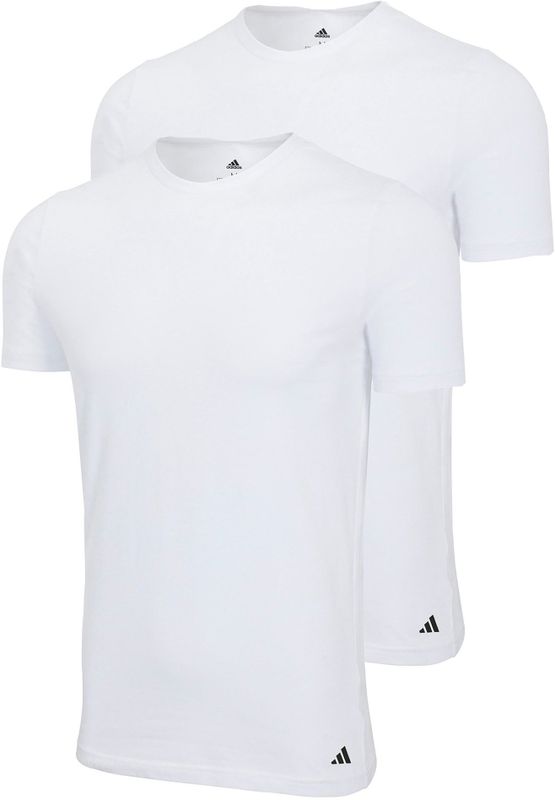 Adidas - Men Active Flex Cotton - Ondershirt - Wit - 2-Pack