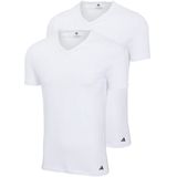 adidas - V-Hals T-shirt - Zwart/Wit - 100% Katoen - 2-Pack