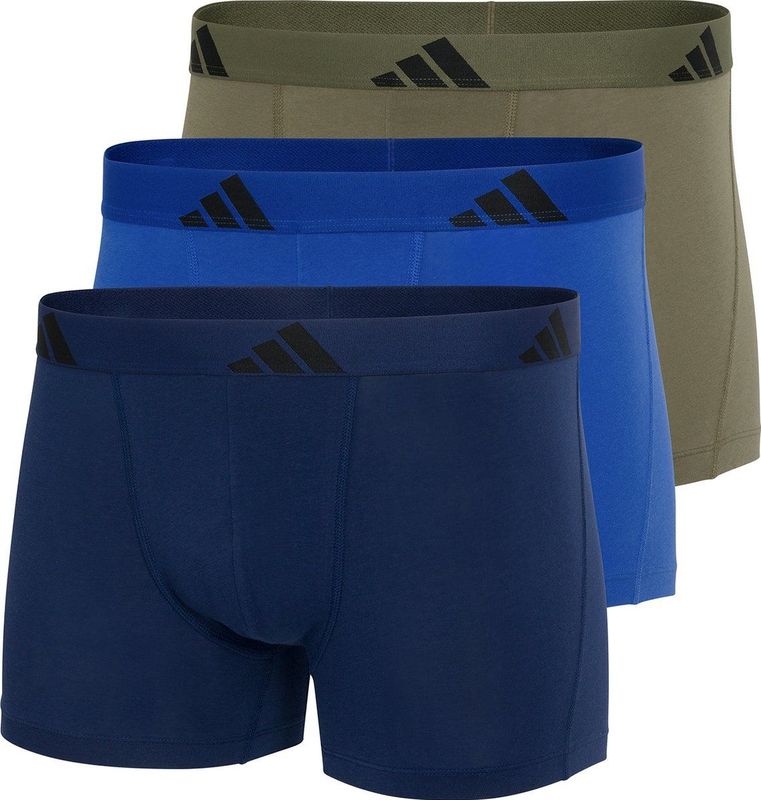 adidas - Active Flex Cotton - Slips - Blauw/Kaki - Set van 3