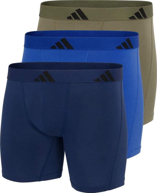 Navy Boxershort - Kaki - Nauwsluitend - Elastische Band - Logoband