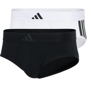 Adidas - Active Flex Cotton 3 Stripes - Onderbroek - Zwart / Wit - Katoenmix
