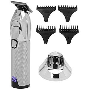 Shanrya Tondeuse met lemmet, van roestvrij staal, oplaadbaar, sterke rotatie, professionele USB-haarverzorgingsset voor mannen, kapsalon