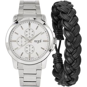 Regal Cadeau Set Heren Horloge Zilverkleurig