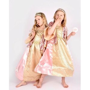 Den Goda Fen Kostuum - Prinses - Roze/Goud - Den Goda Fen - 6-8 jaar (116-128) - Kostuum