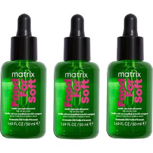 Matrix Food For Soft Multifunctionele Serum Olie – Voor alle soorten droog haar – voordeelverpakking - 3 x 50 ml