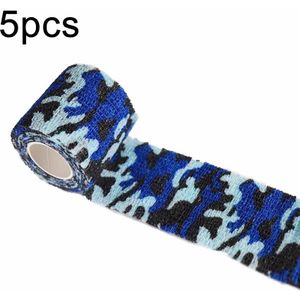 5 stks zelfklevende non-woven outdoor camouflage tape bandage 4 5 m x 5 cm (ocean camouflage nr. 4)