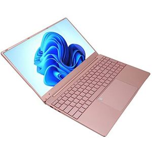 Gaming-Laptop, Rose Gold 15,6-inch Laptop Vingerafdruklezer 1920x1080 IPS-scherm voor Thuis (12+512G EU-stekker)
